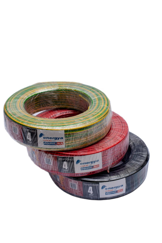 Energya 4.0mm Stranded Copper Cable — Heavy-Duty Sub-Main & High-Load Circuit Wiring