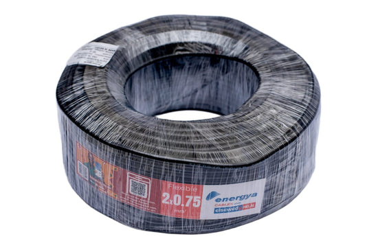 Energya Flex 0.75mm 2-Core Wiring Cable — Light-Duty Flexible Cable for Fixtures & Small Appliances