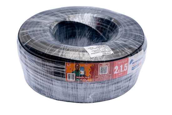 Energya Flex 1.5mm 2-Core Wiring Cable — Flexible Copper Cable for Portable Appliances & Lighting